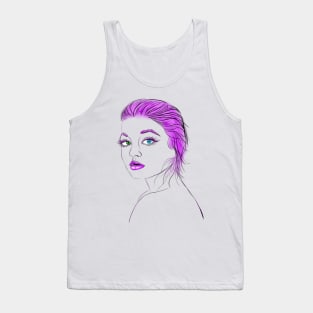 Purple Hair Girl! Tank Top